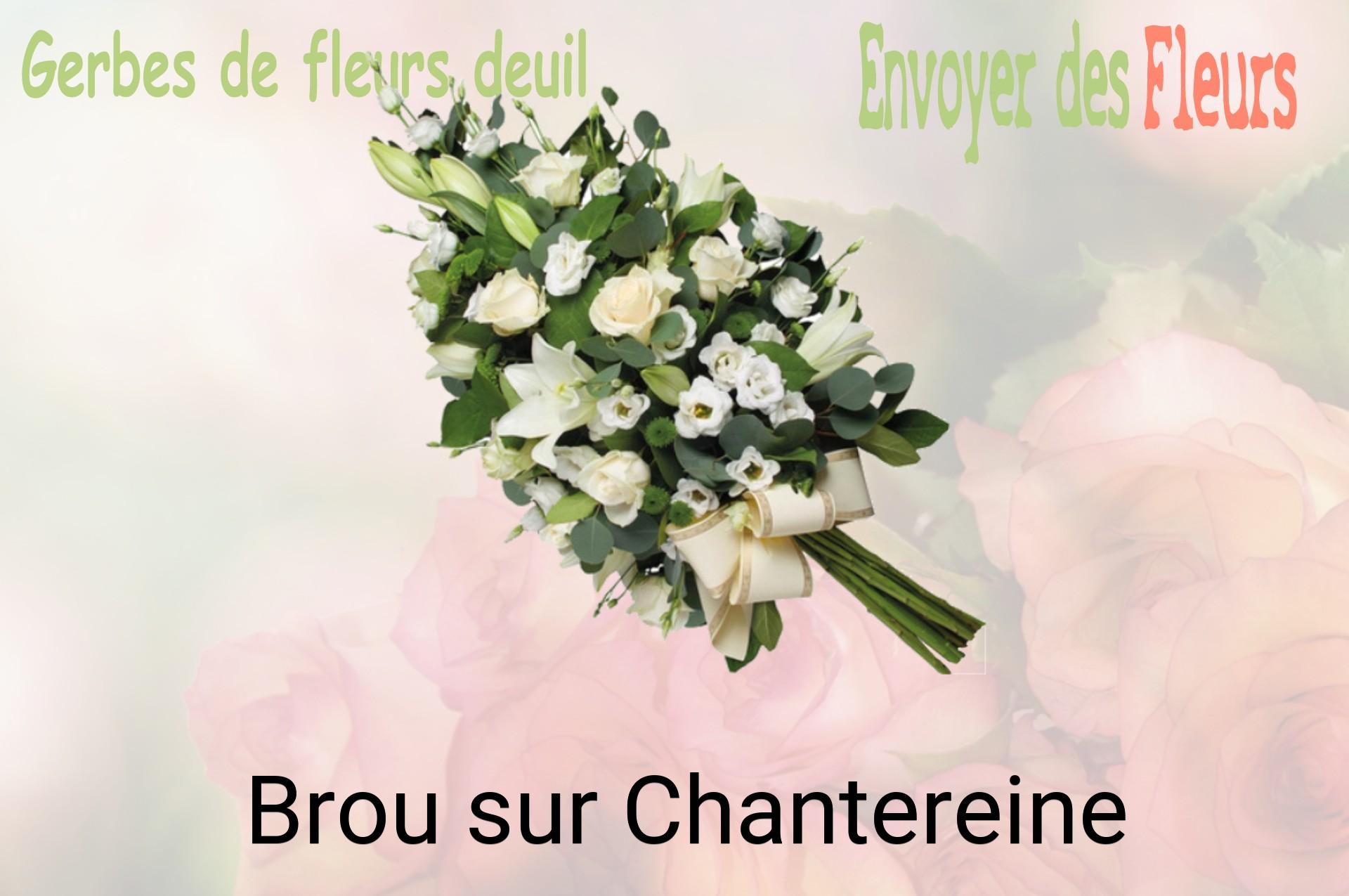 Gerbe de fleurs de deuil livrée à Brou-sur-Chantereine